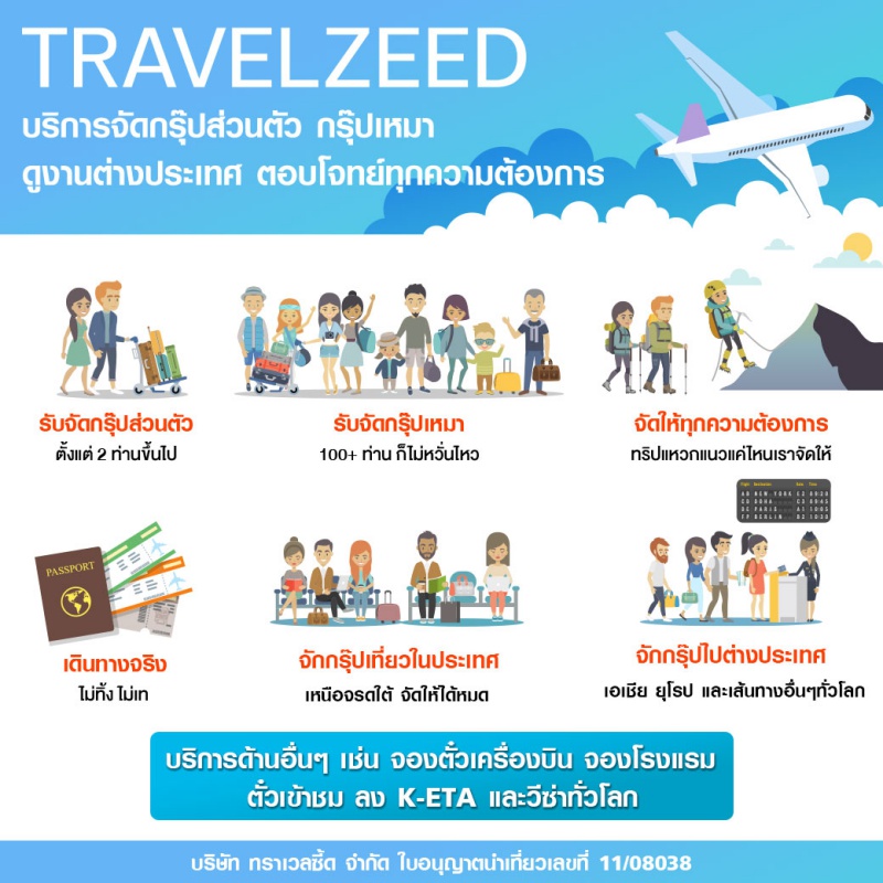 รับจัดกรุ๊ปเหมา กรุ๊ปส่วนตัว Travelzeed