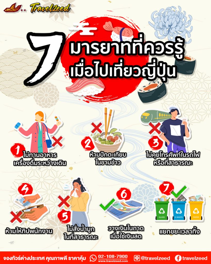 มรายาท ที่ควรรู้ก่อนเที่ยวญี่ปุ่น