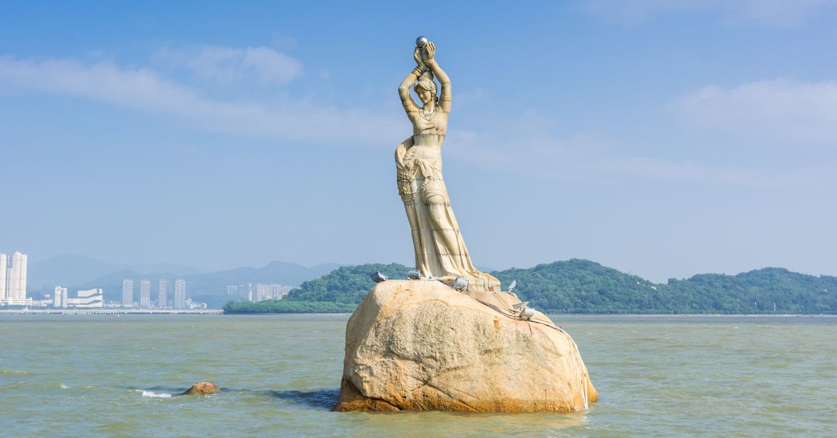 รูปปั้นหวีหนี่ สัญลักษณ์ประจำเมืองจูไห่ ที่เที่ยวฮ่องกง 4 วัน 3 คืน