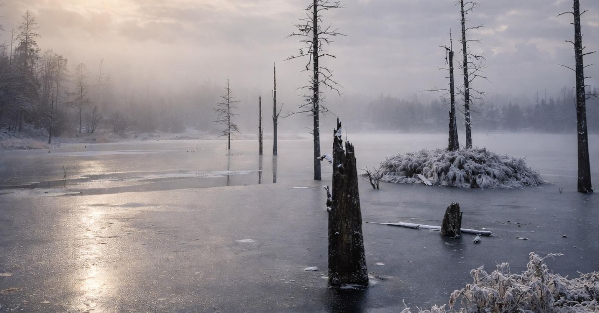 บึงหยวนหยาง ภูเขาวาวู่ฤดูหนาว