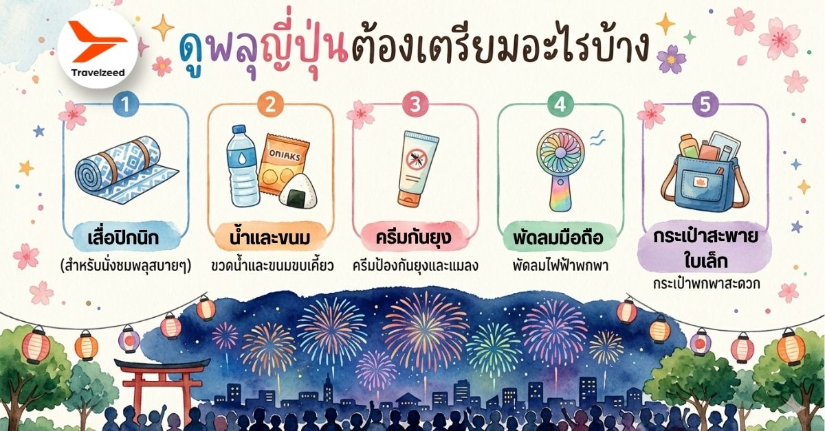การเตรียมตัวเทศ กาลพลุญี่ปุ่น เตรียมตัวยังไง