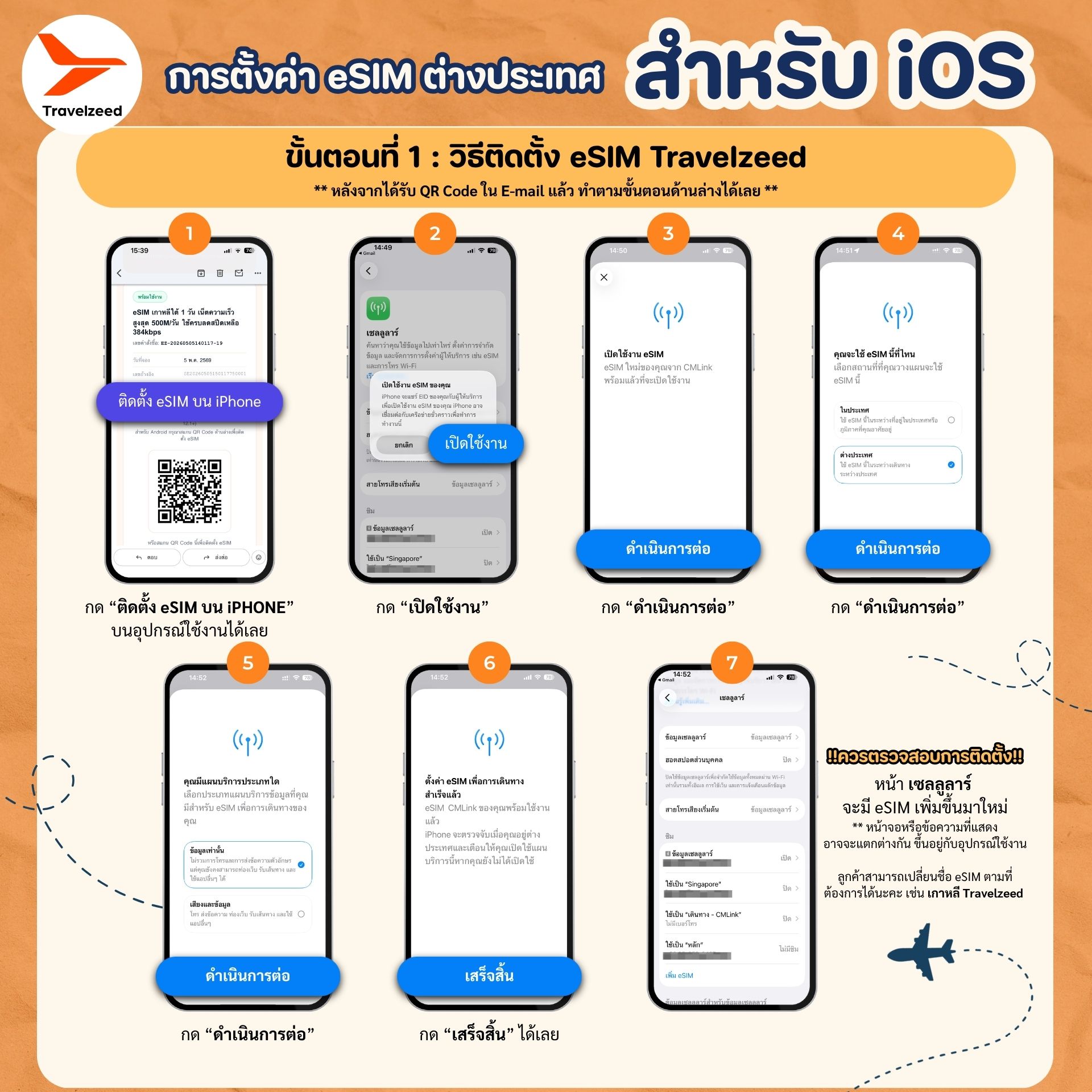 วิธีติดตั้ง eSIM บน iOS / iPhone