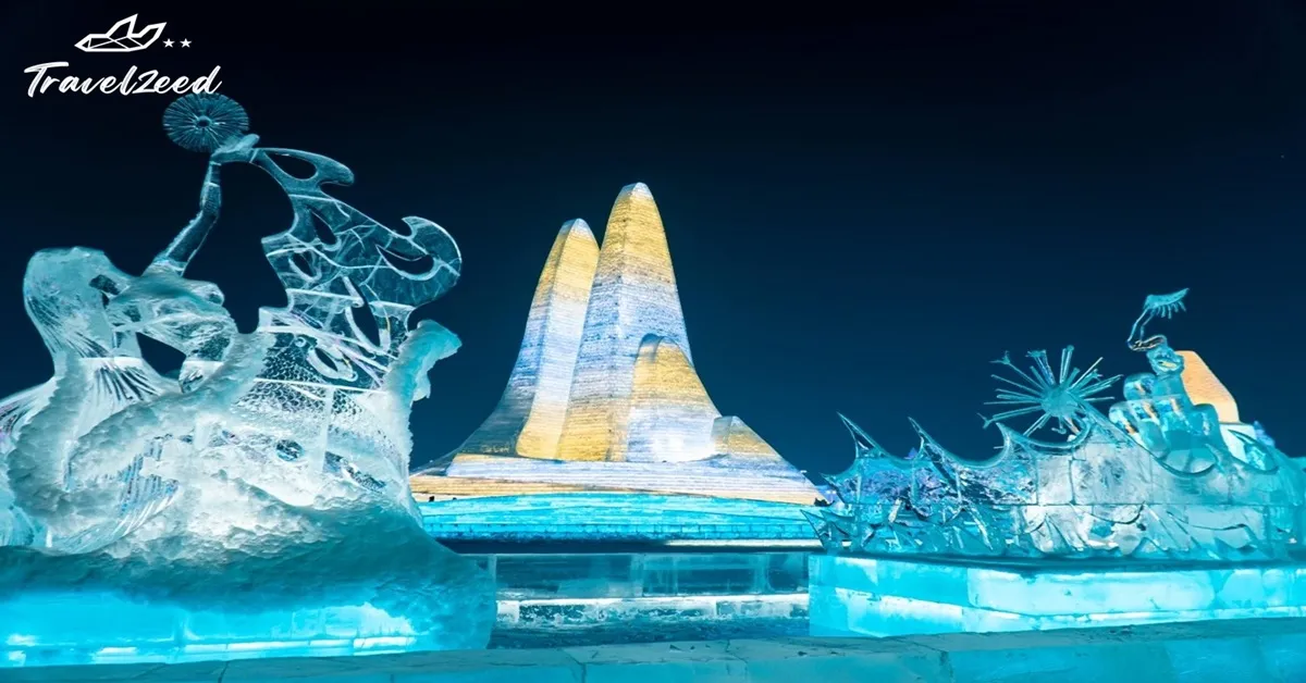 ทัวร์จีน ฮาร์บิน เทศกาลแกะสลักน้ำแข็ง หมู่บ้านหิมะสโนว์ทาวน์ โบสถ์เซ็นโซเฟีย สวนตุ๊กตาหิมะ YANJIAGANG FARM