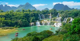 ทัวร์จีน หนานหนิง เต๋อเทียน ล่องเรือน้ำตกสองแผ่นดิน พิชิตถ้ำน้ำแข็งหลงกง