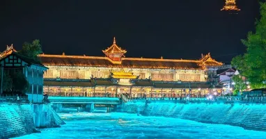 ทัวร์จีน เฉิงตู ตูเจียงเยี่ยน  หุบเขาแพนด้าตูเจียงเยี่ยน สะพานหนานเฉียว และธารน้ำสีฟ้า ตึกแฝดเฉิงตู แพนด้ายักษ์ปีนตึก IFS