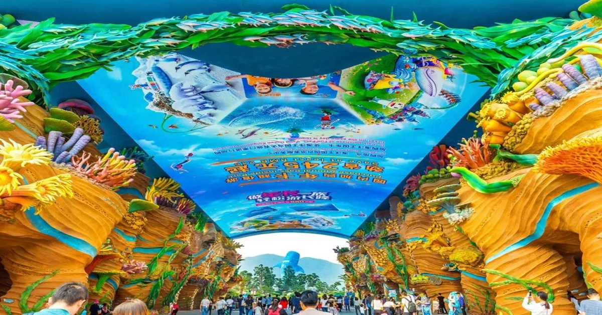 ทัวร์จีน กวางเจา จูไห่ สวนสนุกฉางหลง Chimelong Ocean Kingdom สวนสนุกฉางหลง Chimelong Spaceship Park วัดพระใหญ่
