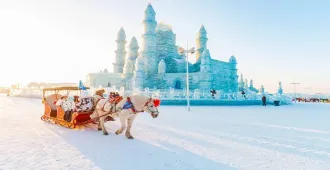 ทัวร์จีน ฮาร์บิน หมู่บ้านหิมะ Harbin Ice and Snow World ถนนจงหยาง จัตุรัสโบสถ์เซนต์โซเฟีย