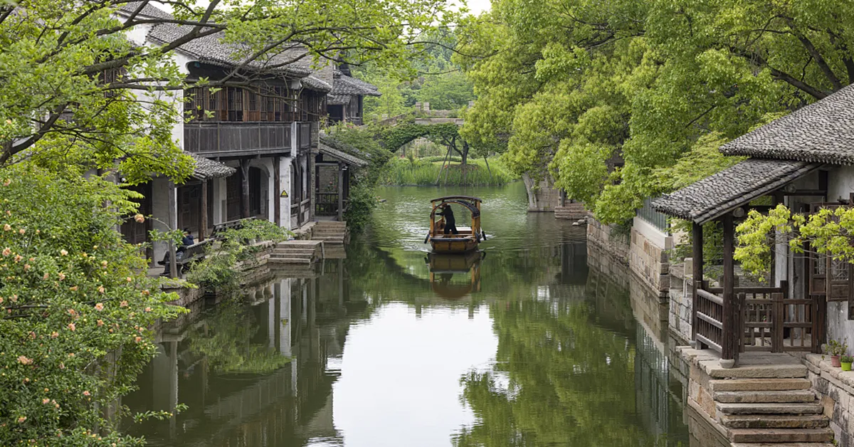 ทัวรืจีน เซี่ยงไฮ้ หางโจว ถงเซียง ล่องเรือทะเลสาบซีหู หมู่บ้านโบราณผู่หยวน