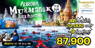 ทัวร์รัสเซีย มูร์มันสค์ มอสโคว หมู่บ้าน Teriberka ล่าแสงเหนือ