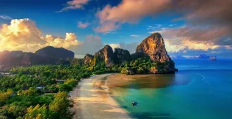 ทัวร์ไทย กระบี่ หาดไร่เลย์ เกาะห้อง วัดถ้ำเสือ