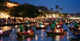 ทัวร์เวียดนามกลาง ดานัง ฮอยอัน บาน่าฮิลล์ ล่องเรือลอยกระทง สะพานมือสีทอง วัดหลินอึ้ง ( พักออนเซ็น 1 คืน )