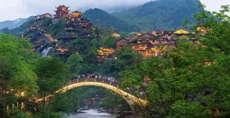 ทัวร์จีน หางโจว เหิงเตี้ยน หุบเขาเทวดาวังเซียนกู่ หมู่บ้านโบราณหวงหลิง Hengdian World Studios