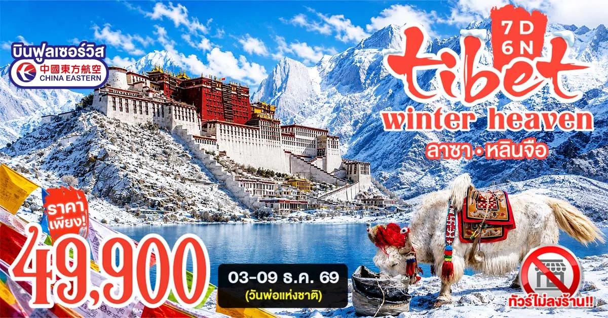 ทัวร์จีน ทิเบต ลาซา หลินจือ ทะเลสาบยัมดรก พระราชวังโปตาลา