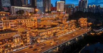 ทัวร์จีน ซุปตาร์ ฉงชิ่ง หงหยาต้ง รถไฟฟ้าทะลุตึก หมู่บ้านโบราณฉือชี่โข่ว ตึกตะเกียบ