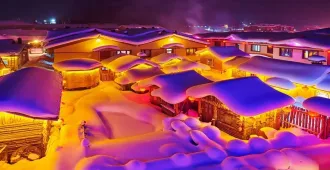 China Harbin International Ice and Snow Sculpture Festival - ทัวร์จีน ฮาร์บิน เทศกาลหิมะและน้ำแข็ง พักหมู่บ้านหิมะ นั่งรถไฟความเร็วสูง (ไม่ลงร้าน)