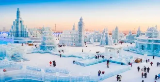 ทัวร์จีน ฮาร์บิน หมู่บ้านหิมะ โบสถ์เซนต์โซเฟีย ชมเทศกาลน้ำแข็ง