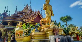 ทัวร์จีน สิบสองปันนา อุทยานป่าเขตร้อน ตลาดน้ำหกประเทศ วัดมหาธาตุเมิงเล่อ