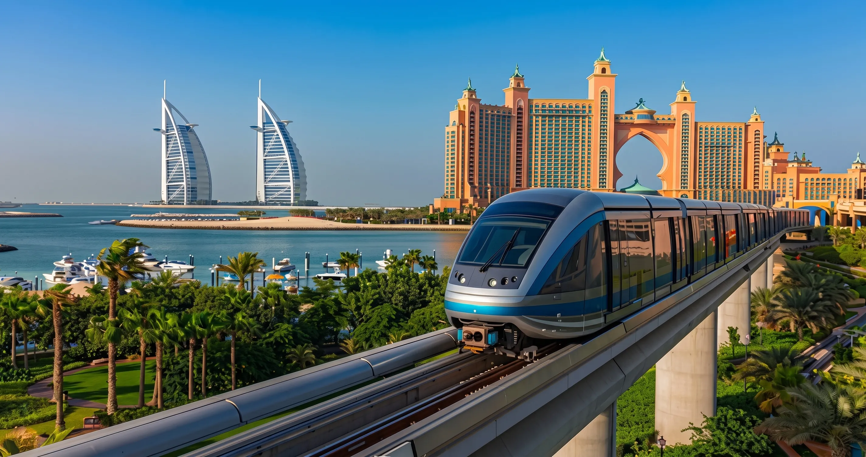 ทัวร์ดูไบ อาบูดาบี รถไฟ Monorail Global Village