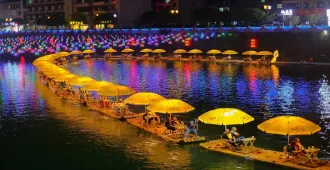 ทัวร์จีน เฉิงตู เอินซือ สะพานลอยน้ำซือจื่อกวน ล่องเรือผิงซานแกรนด์แคนยอน