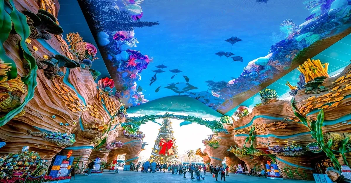 ทัวร์จีน กวางเจา จูไห่ สวนสนุก Chimelong Ocean Kingdom โรงละครหอยไข่มุก วัดต้าฝอ