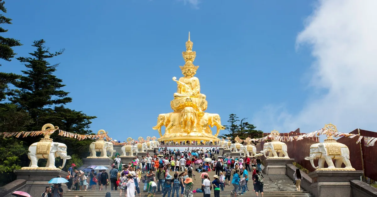 ทัวร์จีน เฉิงตู อุทยานภูเขาสี่ดรุณี ปี้เผิงโกว ภูเขาหิมะวาวู่ ยอดเขาจินติ่ง