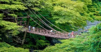 Japan Osaka Kobe - ทัวร์ญี่ปุ่น โอซาก้า โกเบ เที่ยวชมสะพานคะซึระบาชิและล่องเรือช่องเขาโอโบเคะ 