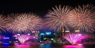 Hong Kong Symphony of Lights Tsim Sha Tsui - ทัวร์ฮ่องกง ไหว้พระขอพร ชม แสง สี เสียง อะ ซิมโฟนี่ ออฟ ไลท์ ริมแม่น้ำ ช้อปปิ้งจัดเต็ม ย่านจิมซาจุ่ย