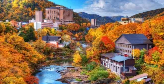 Japan Hokkaido Sapporo Jozankei Autumn - ทัวร์ญี่ปุ่น ฮอกไกโด ซัปโปโร เที่ยวชมหุบเขาโจซังเคในฤดูใบไม้ร่วง