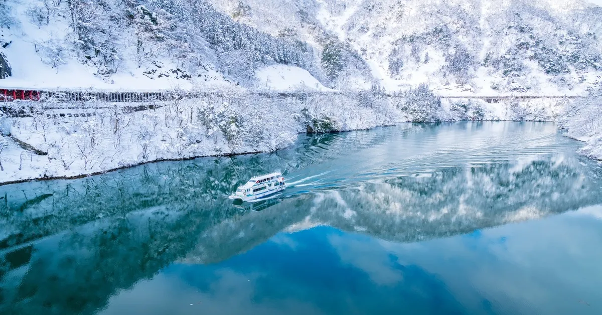 Japan Osaka Gifu Shogawa Gorge Cruise Washigatake Ski Area Winter - ทัวร์ญี่ปุ่น โอซาก้า กิฟุ ล่องเรือสำราญชมวิวหุบเขาโชกาวะและลานสกีวะชิกะทะเคะ