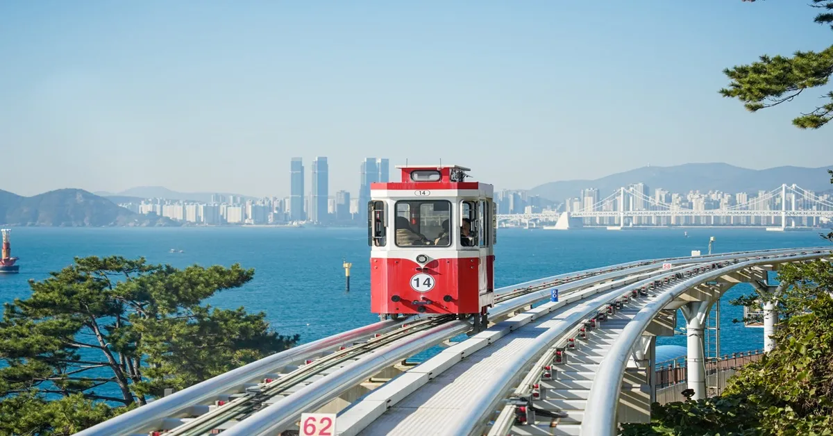 South Korea Busan Gamcheon Culture Village Autumn  - ทัวร์เกาหลี ปูซาน นั่งรถไฟ Sky capsuleและเดินชนหมู่บ้านคัมซอน วิลเลจ  ใบไม้เปลี่ยนสี