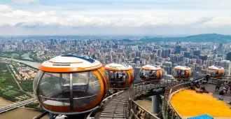 China Guangzhou Shenzhen Canton Tower Bubble Tram - ทัวร์จีน กวางโจว เซินเจิ้น แคนตันทาวเวอร์ หอคอยชมวิว (ไม่ลงร้าน)