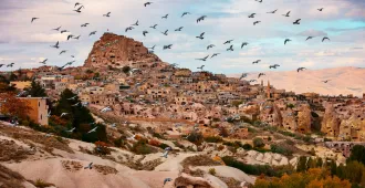 Turkiye Cappadocia İstanbul Uchisar Castle - ทัวร์ตุรเคีย คัปปาโดเกีย  อิสตันบูล ปราสาทหินยูชิซาร์