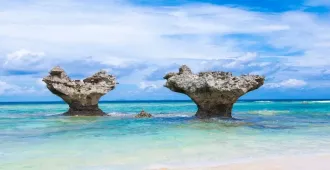 Japan Okinawa Kouri Island Heart Rock - ทัวร์ญี่ปุ่น ซุปตาร์ โอกินาว่า  ชมหินรูปหัวใจที่ เกาะโคอุริ ช่วงเทศกาลปีใหม่