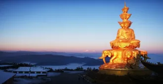 China Chengdu Emei Shan Leshan Jinting Mountain Peak - ทัวร์จีน เฉิงตู ง๊อไบ้ เล่อซาน ยอดเขาจินติ่ง (ไม่ลงร้าน)