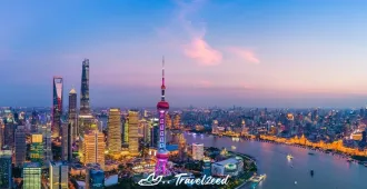 China Shanghai Hangzhou Oriental Pearl Tower Autumn - ทัวร์จีน เซี่ยงไฮ้ หังโจว ล่องเรือคลองขุดใหญ่ ชมหอไข่มุก ถนนแปะก๊วย ใบไม้เปลี่ยนสี (ไม่ลงร้าน)