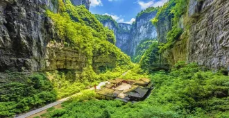 China Chongqing Wulong Three Natural Bridges - ทัวร์จีน ฉงชิ่ง อู่หลง อุทยานหลุมฟ้า สัมผัสหิมะเขานางฟ้า ไม่ลงร้าน