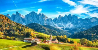 Europe Austria Germany Italy -  ออสเตรีย  เยอรมนี อิตาลี หมู่บ้านซานตาแมดดาเลนาและปราสาทนอยชวานสไตน์