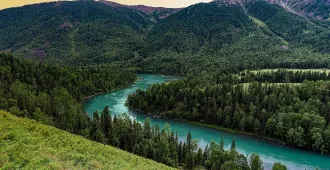China Xinjiang Kanas - ทัวร์จีน ซินเจียงเหนือ เข้าคานาสือ 2 รอบ ดอกไม้บาน ล่องเรือ หุบเขาอัลไต (ไม่ลงร้าน)