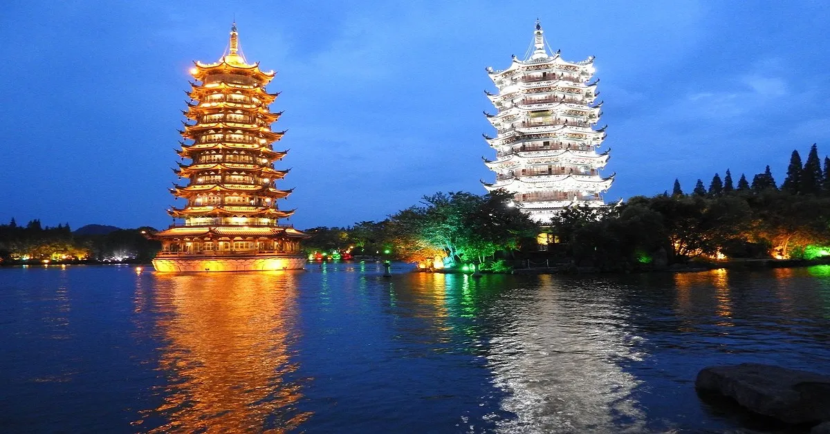 China Nanning Guilin Yangshuo Golden And Silver Pagoda - ทัวร์จีน หนานหนิง กุ้ยหลิน หยางซั่ว ชมเจดีย์เงิน เจดีย์ทอง