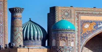 Uzbekistan Tajikistan Kazakstan Kyrgyzstan  On The Silk Road The City of Blue Domes - ทัวร์อุซเบกิสถาน ทาจิกิสถาน คาซัคสถาน คีร์กีซสถาน เส้นทางสายไหม เอเชียกลาง 4 ประเทศ ชมเมืองแห่งโดมสีฟ้า 