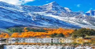 China Chengdu Bipenggou Siguniangshan Dagu Glacier Autumn - ทัวร์จีน เฉิงตู ปี้เผิงโกว สี่ดรุณี ต๋ากู่ปิงชวน ชมหิมะสุดฟู กับใบไม้เปลี่ยนสีสุดงามตา (ไม่ลงร้าน)