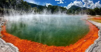 Grand New Zealand North Island South Island Champagne Pool - ทัวร์แกรนด์นิวซีเเลนด์ เที่ยวครบ ชมเกาะเหนือ เกาะใต้ สุดมหัศจรรย์ สระแชมเปญ พูล (บินภายใน)