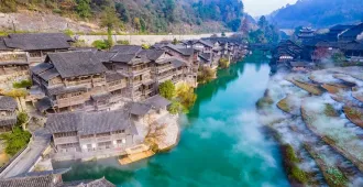 China Guiyang Wujiang Zhai - ทัวร์จีน ซุปตาร์... กุ้ยหยาง เที่ยวชมหมู่บ้านโบราณวูเจียงจ้าย (ไม่ลงร้าน)