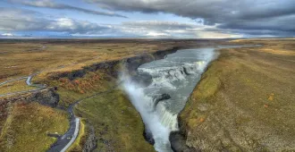 Iceland Sweden Denmark Gullfoss - ทัวร์ไอซ์แลนด์ สวีเดน เดนมาร์ก เที่ยวชมน้ำตกกูลฟอสส์ 