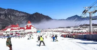 China Chengdu Xi Ling - ทัวร์จีน เฉิงตู เล่นสกีสัมผัสหิมะแบบฉ่ำๆ ที่ ภูเขาหิมะซีหลิง (ไม่ลงร้าน)