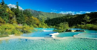 China Chengdu Jiuzhaigou Bipenggou Shenxian Chi - ทัวร์จีน เฉิงตู จิ่วจ้ายโกว ปี้เผิงโกว เที่ยวชมทะเลสาบเสินเซียนสือ (ไม่ลงร้าน)