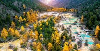 China Chengdu Siguniangshan Huanglong Jiuzhaigou Autumn - ทัวร์จีน ซุปตาร์ เฉิงตู เขาสี่ดรุณี หวงหลง จิ่วจ้ายโกว ใบไม้เปลี่ยนสี (นั่งรถไฟความเร็วสูง + ไม่ลงร้าน) 