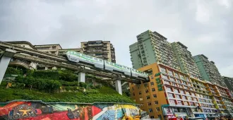 ทัวร์จีน ฉงชิ่ง รถไฟฟ้าทะลุตึก เมืองโบราณฉือชี่โข่ว ตึกขุยซิง บินตรงฉงชิ่ง