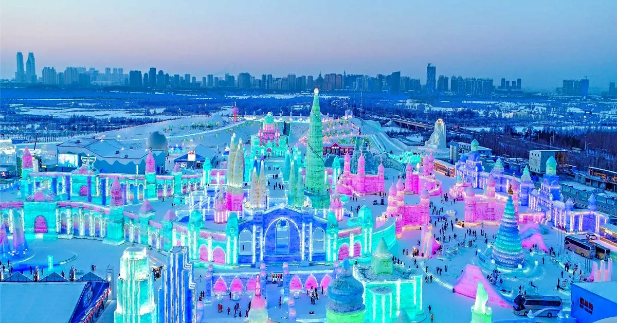 China Harbin Ice Festival Snow Town - ทัวร์จีน ฮาร์บิน ชมหมู่บ้านหิมะ ตะลุยเทศกาลแกะสลักน้ำแข็ง ที่ใหญ่ที่สุดในโลก นั่งรถไฟเร็วจากฮาร์บิน สู่ปักกิ่ง โอ้โห Like เลย (บินตรงฮาร์บิน+ไม่ลงร้าน)