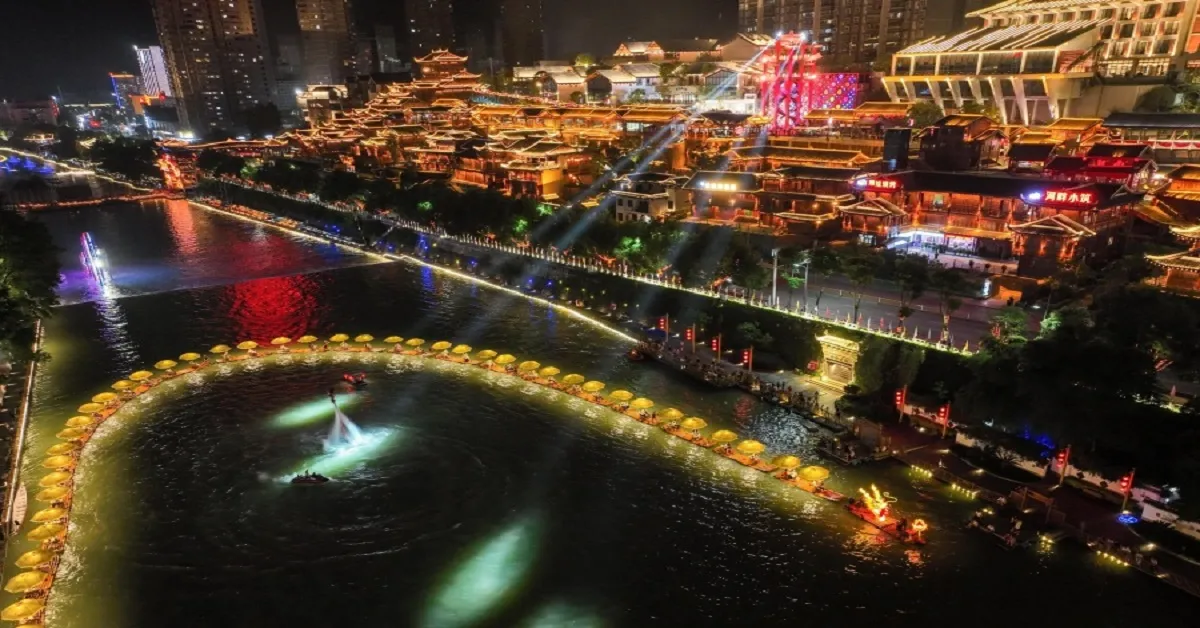 China Yichang Xiamen Wu Jia Tai - ทัวร์จีน ซุปตาร์ อี๋ชาง ชมเเสงสีเมืองเซี่ยเอินและภูเขาไร่ชาอู่เจียไถ (ไม่ลงร้าน)